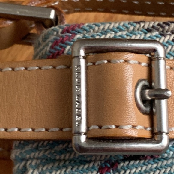 Burberry London Blue Label Blue Nova Check Canvas Leather Crossbody Bag VGUC - Picture 5 of 16